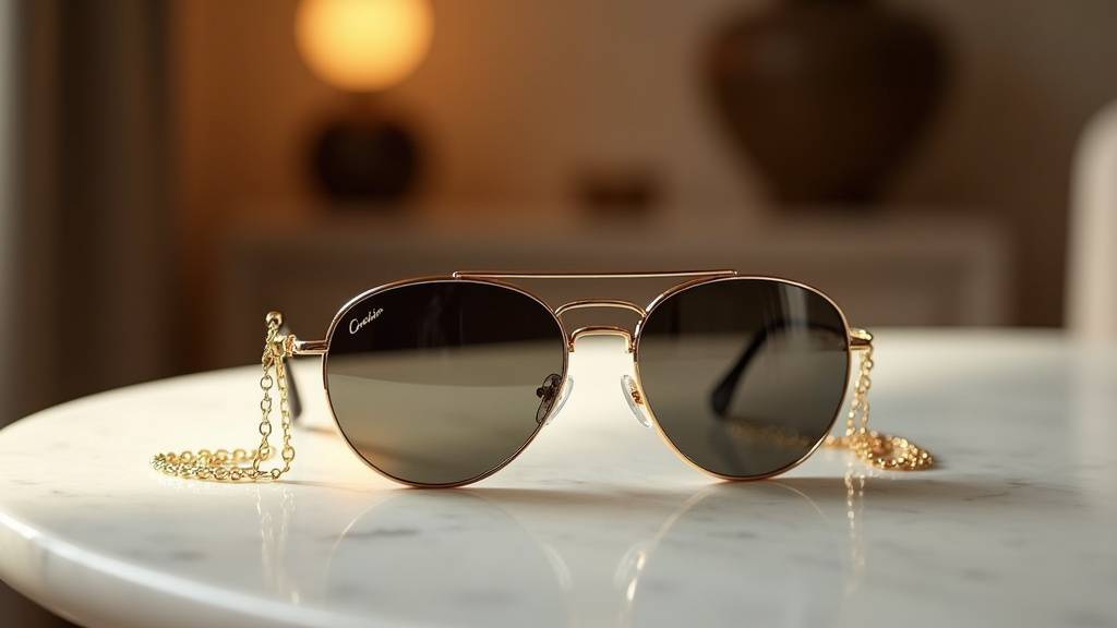 Boutique Cartier à Paris avec présentation de lunettes de luxe
