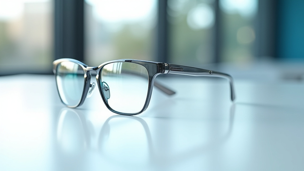 Personne essayant différentes paires de lunettes High Tech