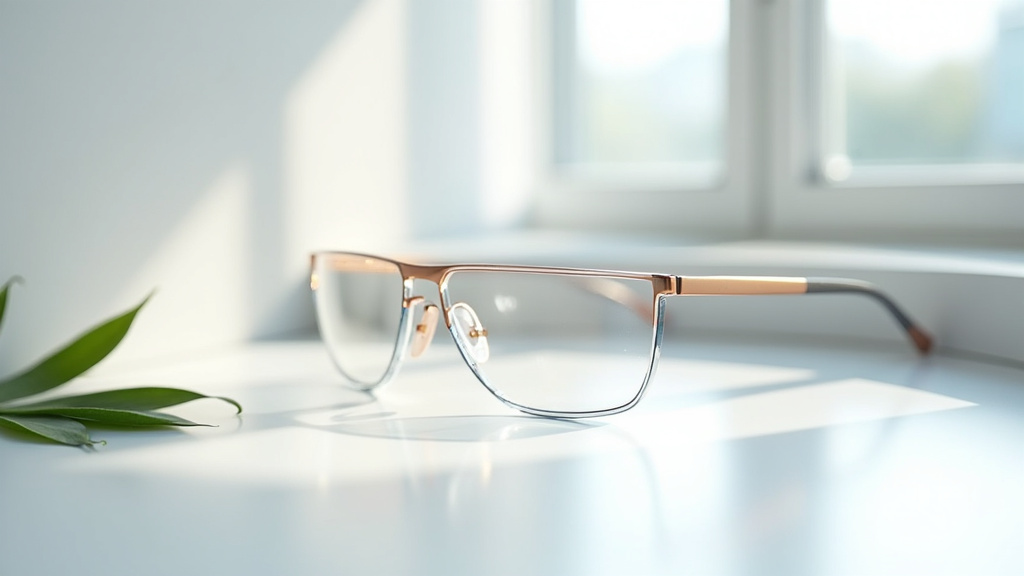 Lunettes connectées modernes posées sur un bureau avec smartphone et accessoires technologiques