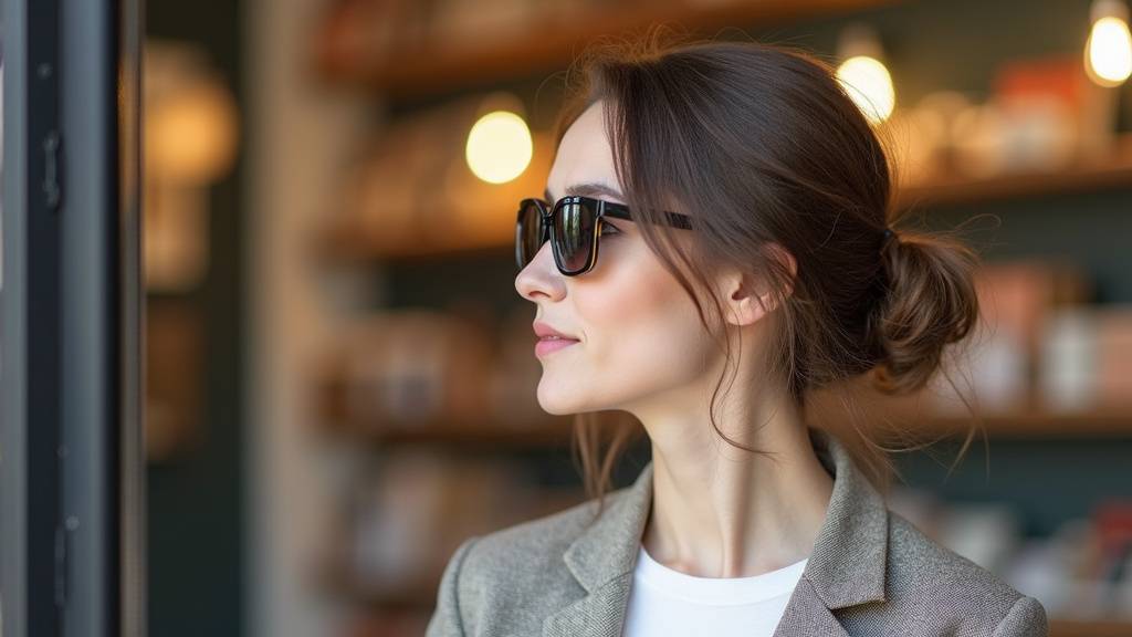 Client essayant des lunettes dans le magasin Lunettes Pour Tous à Châtelet, accompagné d'un opticien