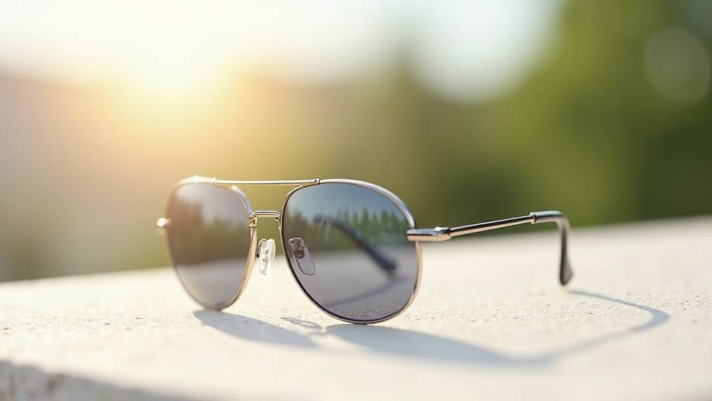 Affichage promotionnel d'une vente de lunettes de soleil en 2026